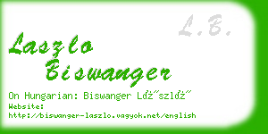 laszlo biswanger business card